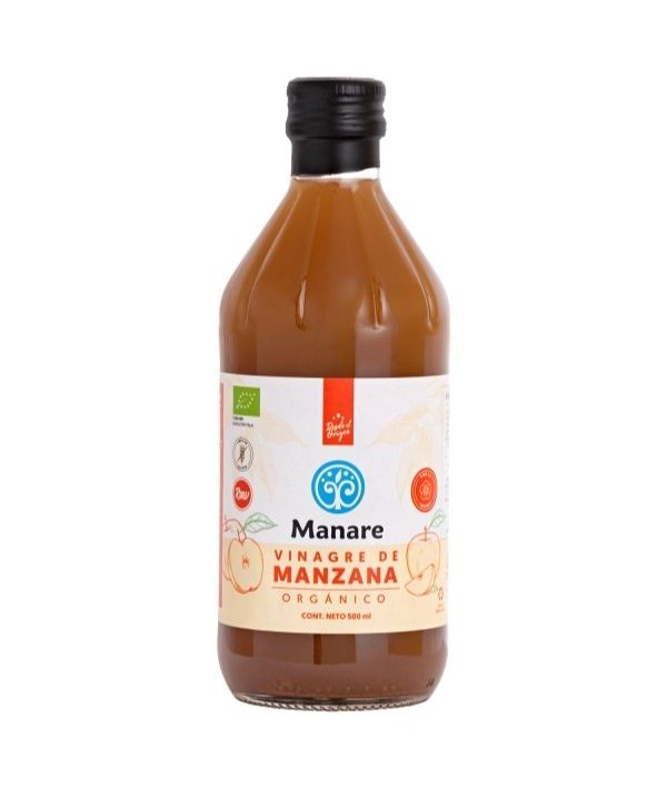 VINAGRE DE MANZANA ORGANICO MANARE X 500 ML